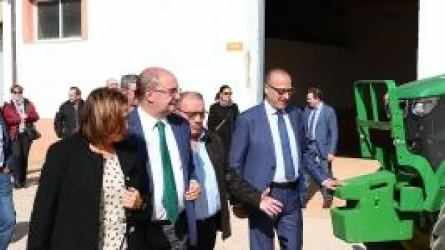 El Presidente de Aragón, Javier Lambán, en una visita al Centro Público Integrado de FP San Blas, de Teruel.
