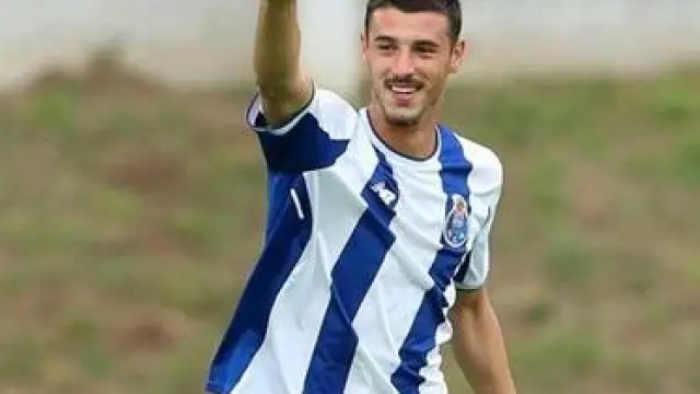 André Pereira celebra un gol con el Oporto B, en la Segunda División de Portugal, la temporada pasada.