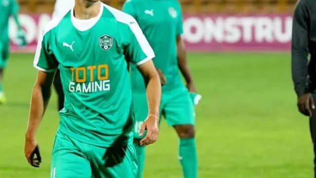Alejandro Puertas al término de un partido con el Lori FC en la Liga armenia.