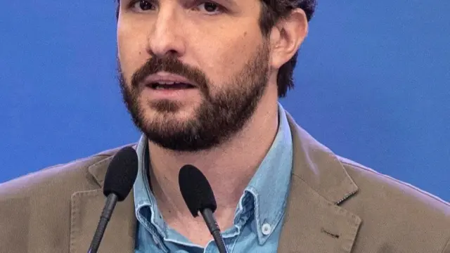 Pablo Casado durante su intervención en la cita de los populares en Murcia.