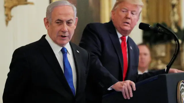 Trump y Netanyahu, durante la rueda de prensa conjunta en la Casa Blanca.