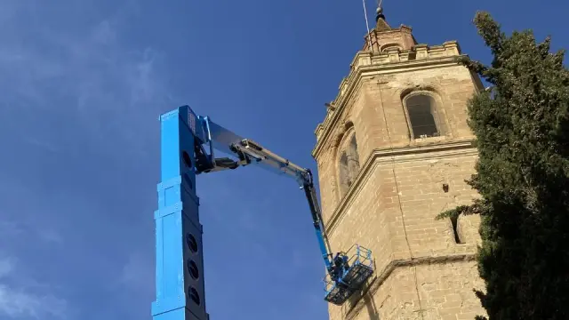 Desarrollo de los trabajos en el exterior de la torre de la Catedral