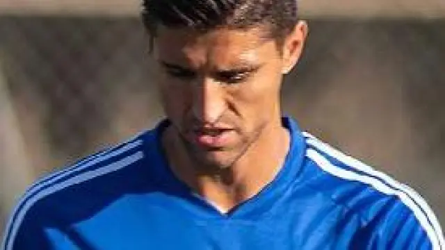 Simone Grippo, en una de sus imágenes últimas en la Ciudad Deportiva como futbolista del Real Zaragoza.
