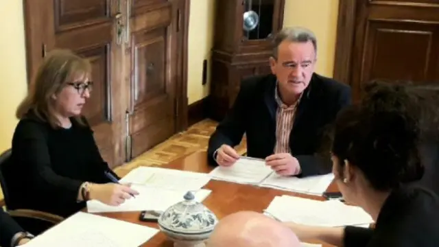 Reunión de la junta de portavoces de la Diputación de Zaragoza