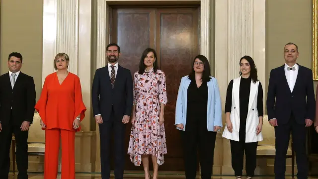 La reina Letizia ha recibido en audiencia a una representación de la Federación de Asociaciones de Celíacos de España (FACE) en el Palacio de la Zarzuela