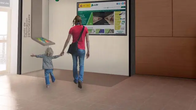 Recreación virtual del nuevo aspecto que ofrecerá la estación de Tardienta tras las obras.