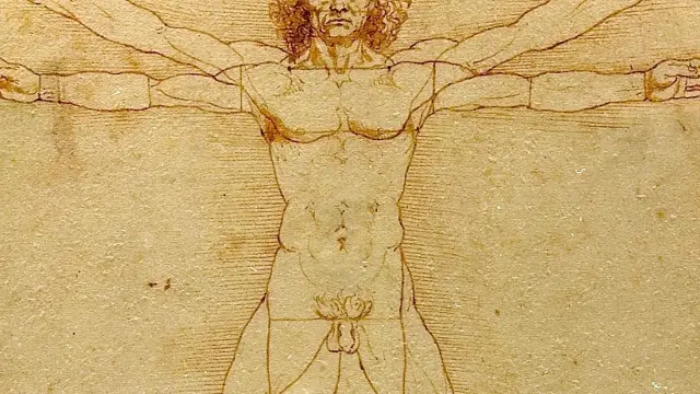 En 'El hombre de Vitrubio', Leonardo inscribe a un hombre en un cuadrado y en un círculo a la vez