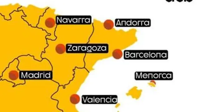 Mapa de las ciudades que se postulan para acoger la fase final de la ACB.