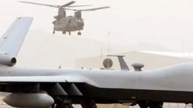 UAV Reaper de la Fuerza Aérea británica desplegado en Afganistán.