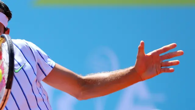 Tennis - Adria Tour - Zadar, Croatia - June 20, 2020 Bulgaria's Grigor Dimitrov in action during his match against Croatia's Borna Coric REUTERS/Antonio Bronic [[[REUTERS VOCENTO]]] TENNIS-CROATIA-DJOKOVIC/
