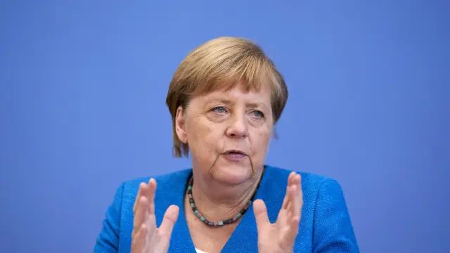 Angela Merkel este viernes en Berlín.