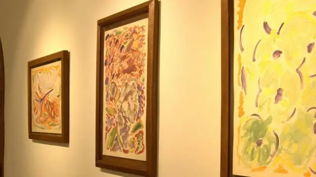 La exposición 'Color. Obras de Juan Antonio Aguirre, Chema Cobo, Carlos Franco y Antón Lamazares'