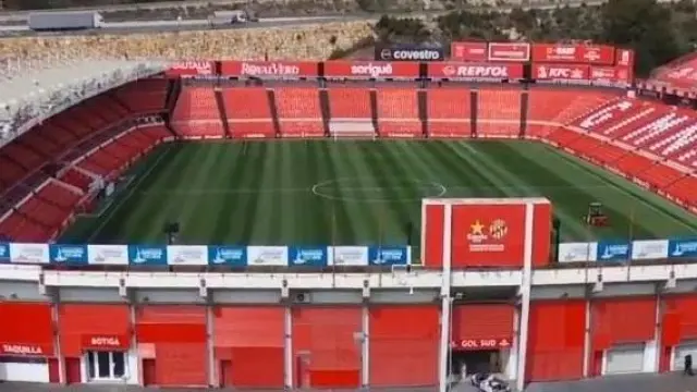 El Nou Estadi de Tarragona, campo donde el Real Zaragoza jugará este miércoles a las 18.30 frente al Nástic un partido amistoso.
