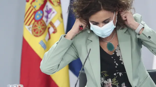 María Jesús Montero, este martes tras el Consejo de Ministros.