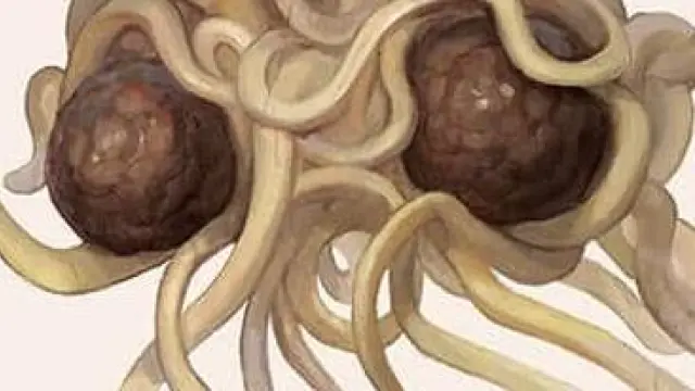 Monstruo del Espagueti Volador, 'dios' del Pastafarismo.
