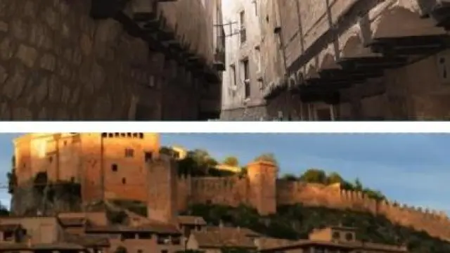Albarracín, arriba y Alquézar, abajo, son dos de los pueblos más bonitos de España