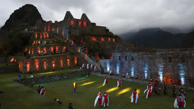 Vista del acto oficial de reapertura de Machu Picchu tras permanecer cerrada desde el 16 de marzo por la pandemia