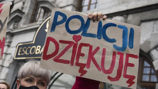 Protestas contra el endurecimiento de la ley del aborto en Polonia.