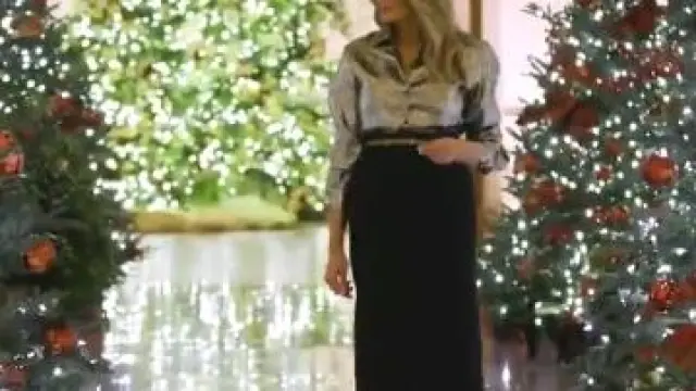 Melania Trump, en el vídeo en el que muestra la decoración navideña de la Casa Blanca.