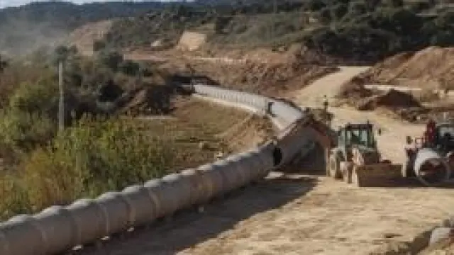 Estado de los trabajos en la carretera entre Maella y Mazaleón