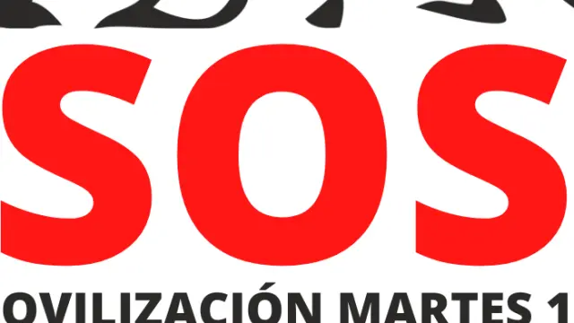 Cartel de la manifestación convocada este martes 19 de enero en la comarca del Sobrarbe.