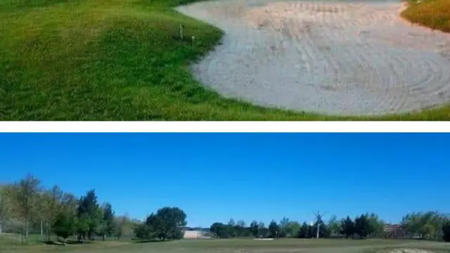 El antes y el después del campo de golf Las Ranillas.