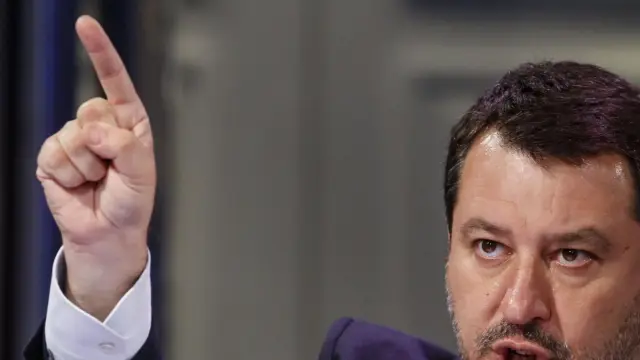Matteo Salvini durante el talk show 'Porta a Porta', el miércoles en Roma.