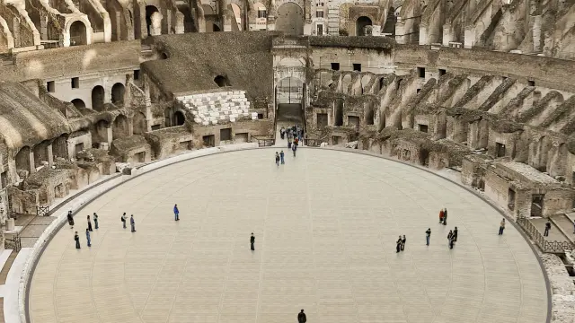 Vista del proyecto aprobado por Italia para devolver al Coliseo de Roma su "arena"