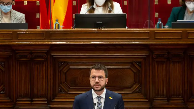 Pere Aragonès, este jueves en la sesión de control al Govern