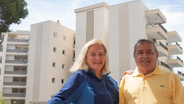 Teresa Franco y José María Monteagudo, aragoneses con segunda vivienda en Salou.