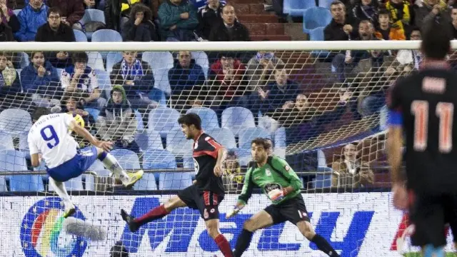 Gol de Hélder Postiga al Deportivo de La Coruña en el último año en Primera División, partido que acabó 5-3 para el Real Zaragoza.