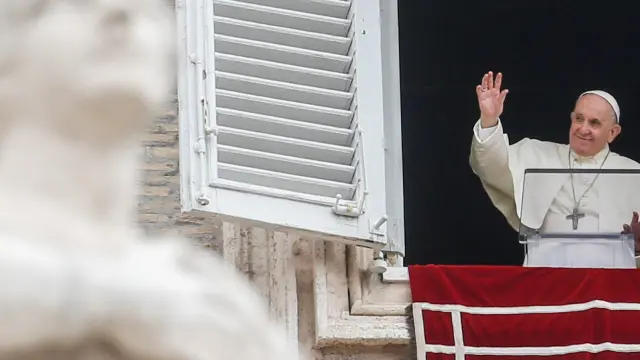 El Papa, este domingo durante el Angelus. VATICAN POPE FRANCIS