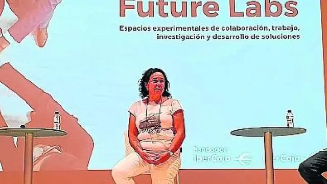 Luz López, Nekane Lapuerta y Rafael Moreno, el miércoles.