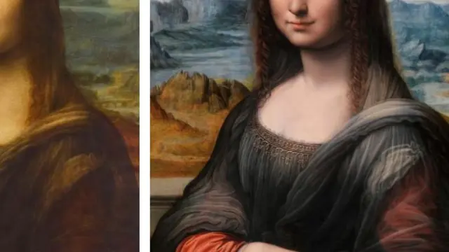 A la izquierda, la Gioconda del Louvre. A la derecha, la Mona Lisa del Prado.