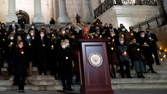 Vigilia de los demócratas en el Capitolio de Estados Unidos. USA JANUARY 6TH ANNIVERSARY PRAYER VIGIL