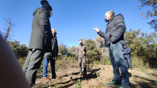 Diego Bayona, director general de Gestión Forestal y Medio Natural, ha visitado este viernes el Sabinar de Olalla (Teruel).