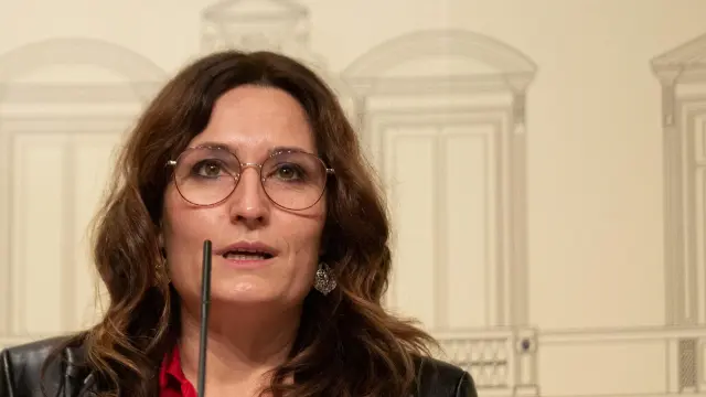 La consellera de la Presidencia, Laura Vilagrà, presenta en una rueda de prensa el proyecto de la candidatura de los Juegos Olímpicos de Invierno Pirineos Barcelona 2030.