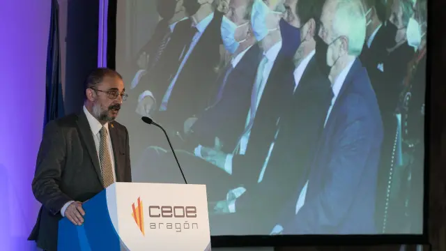 Javier Lambán, en el relevo en la organización empresarial CEOE-Aragón