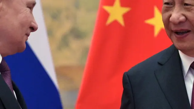 El presidente de Rusia, Vladimir Putin, y su homólogo chino, Xi Jinping.