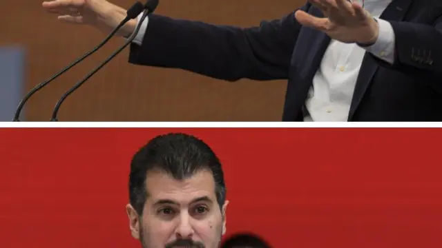 Arriba, el candidato del PP, Alfonso Fernández Mañueco, y abajo, el del PSOE, Luis Tudanca.