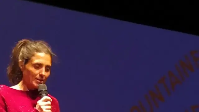 Silvia Vidal, durante la presentación de su cinta en Huesca.