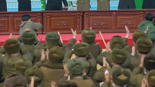 Kim Jong-Un, en la inauguración del invernadero.