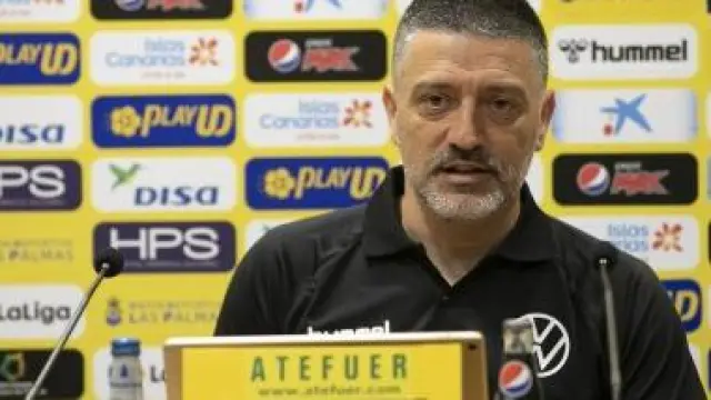 Xavi García Pimienta, entrenador de la UD Las Palmas, este viernes.