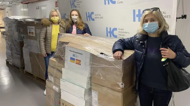 El hospital HC Miraflores envía material médico y quirúrgico a Ucrania