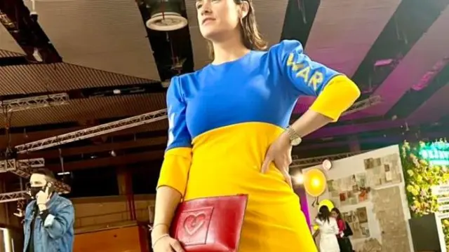 Vestidos para rendir homenaje a Ucrania en la Fashion Week de Madrid.
