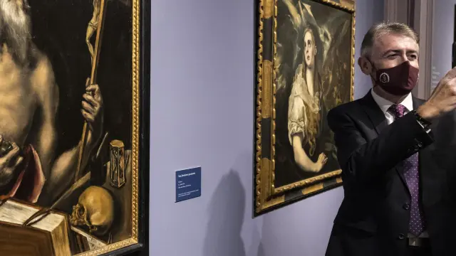 Aspecto de la espectacular muestra del Greco en el Museo Goya de Ibercaja.