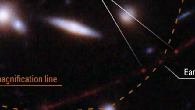 Imagen captada por el Hubble de la estrella Eärendel.