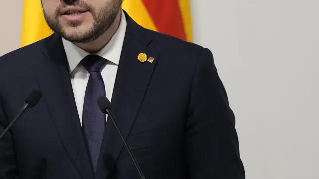 Pere Aragonés, presidente de la Generalitat, este miércoles.
