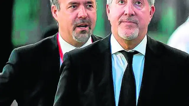 Jorge Mas, nuevo accionista y propietario del Real Zaragoza, durante un acto institucional.