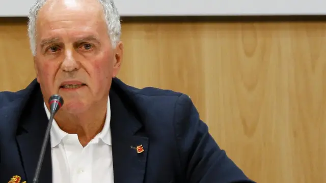 Rueda de prensa del presidente de la Federación española de rugby, Alfonso Feijóo